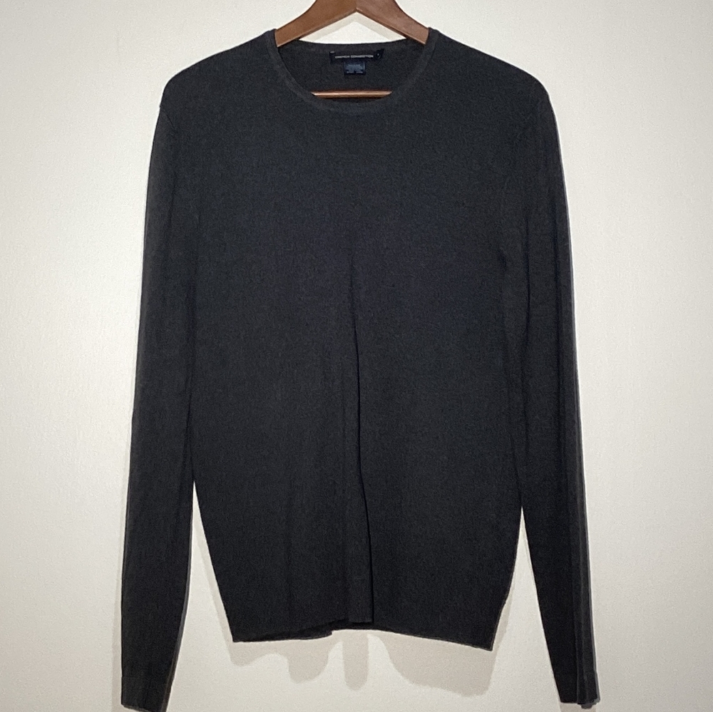 French Connection Men's Gray Long Sleeves Crewneck Sweater